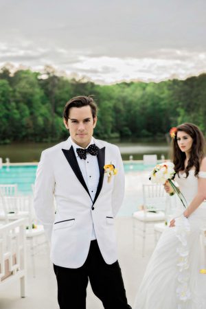 Black and white groom tux - Andie Freeman Photography