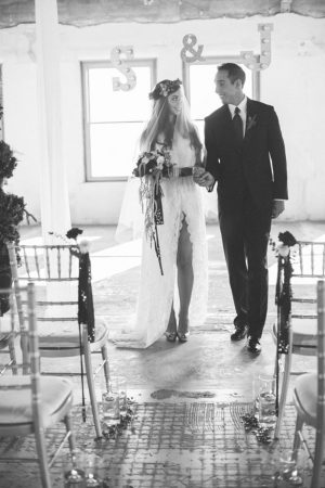 Cute black and white wedding ceremony photo - Alicia Lucia Photography