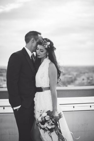 Cute outdoor black and white wedding picture - Alicia Lucia Photography