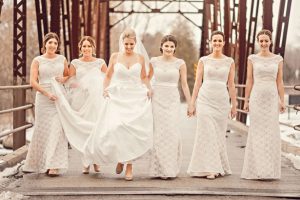 White Bridesmaid dresses - Melissa Avey Photography