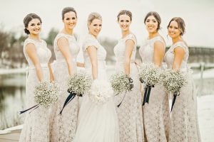 All-white bridesmaid dresses - Melissa Avey Photography