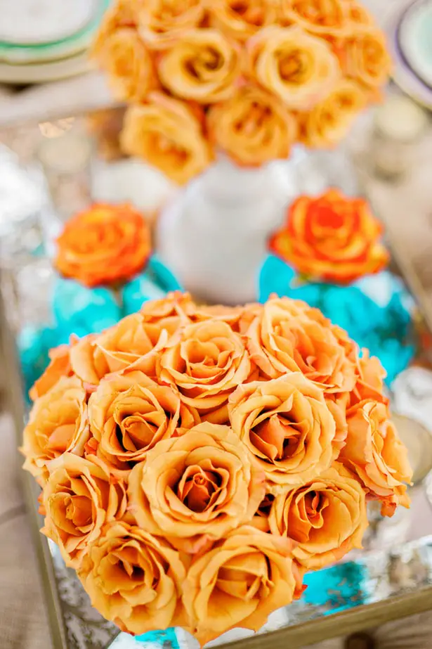 Orange wedding roses - Andie Freeman Photography