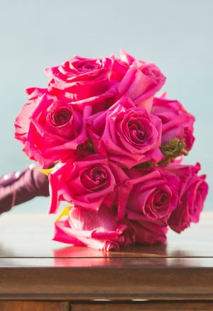 Pink Roses Wedding Bouquet - Manuela Stefan Photography
