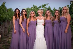 Purpled bridesmaid dresses - Three16 Photography