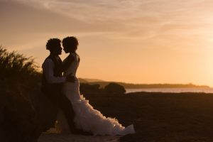 Romantic sunset wedding photo - Manuela Stefan Photography
