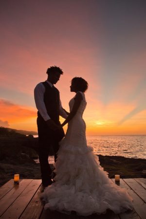 Sunset wedding picture - Manuela Stefan Photography