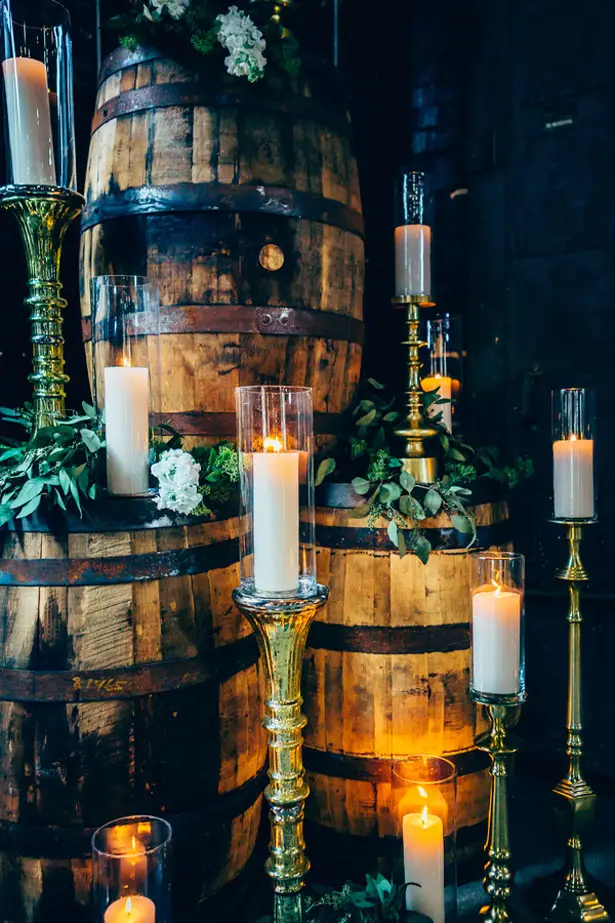 Wine Barrel Wedding Decoration - Derek Halkett Photography