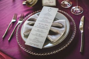 Wedding menu - Alicia Lucia Photography