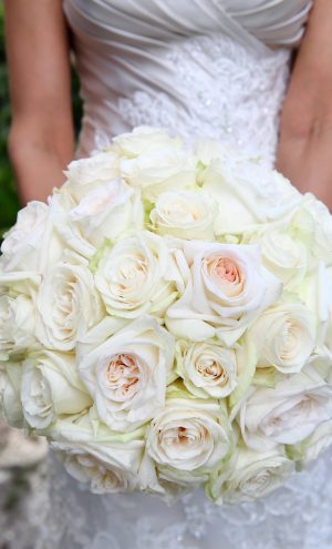 White rose Wedding bouquet - HydeParkPhoto