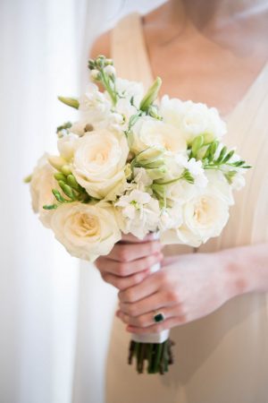 All-white bridal bouquet - Elizabeth Nord Photography
