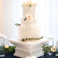 All- white wedding cake - Elizabeth Nord Photography