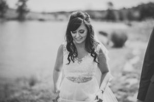 Black and white bridal photo - Sam Hurd Photography
