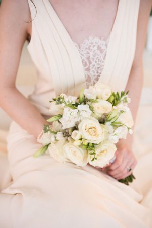 White and green wedding bouquet - Elizabeth Nord Photography