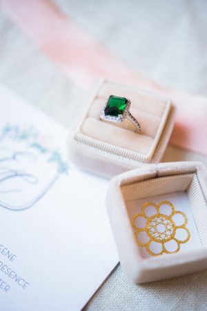 Emerald bridal ring - Elizabeth Nord Photography