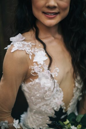 Floral lace wedding dress - Erika Layne Photography
