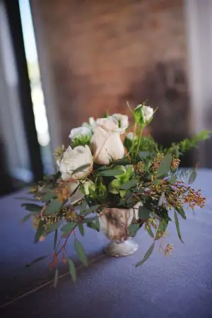 Floral wedding centerpice - Justin Wright Photography