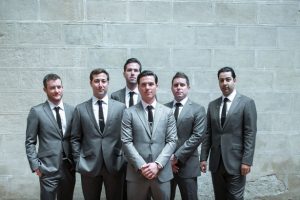 Grey groomsmen tux - David Bastianoni