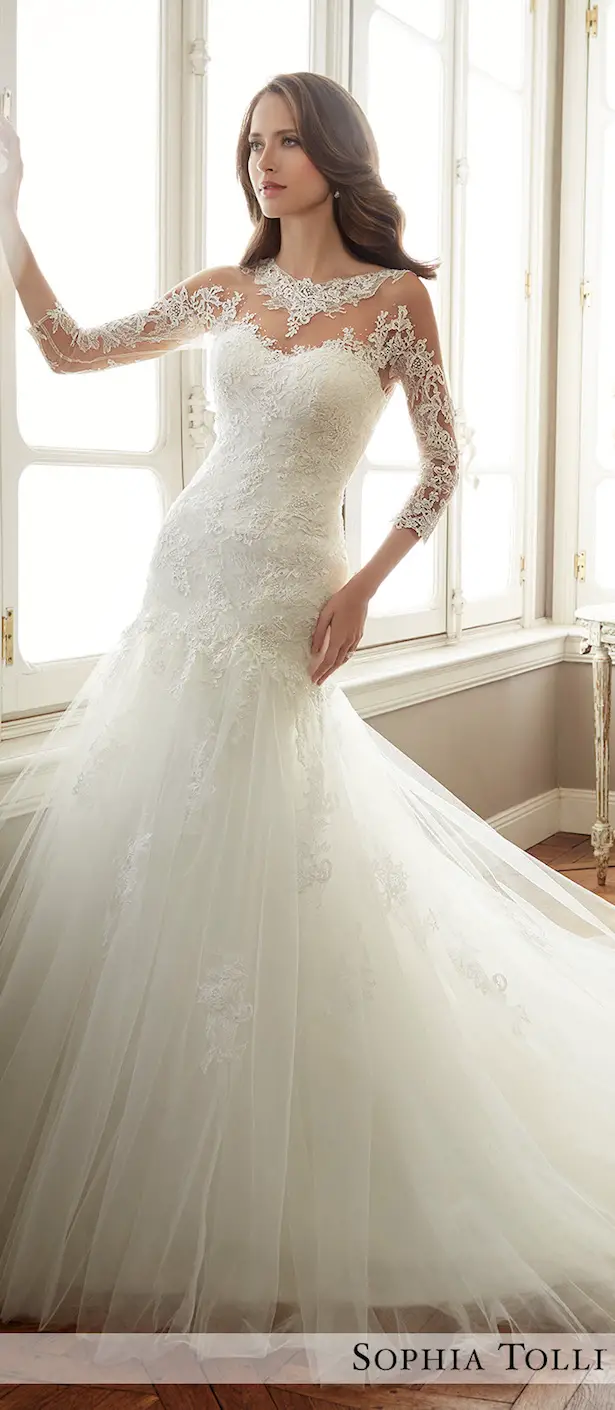 Lace Sleeves Wedding Dress - Sophia Tolli 2017