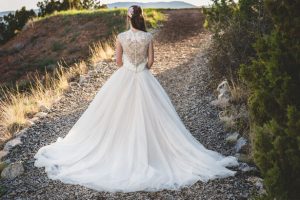 Lace back wedding dress - Emily Joanne Wedding Films & Photography