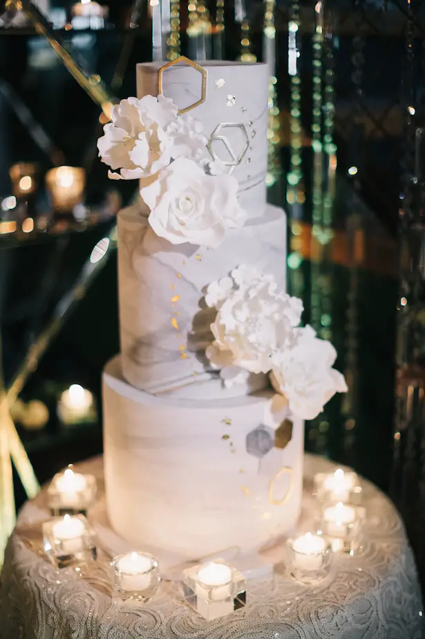 Marble wedding cake -Erika Layne Photography