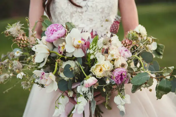 Organic wedding bouquet - Emily Joanne Wedding Films & Photography