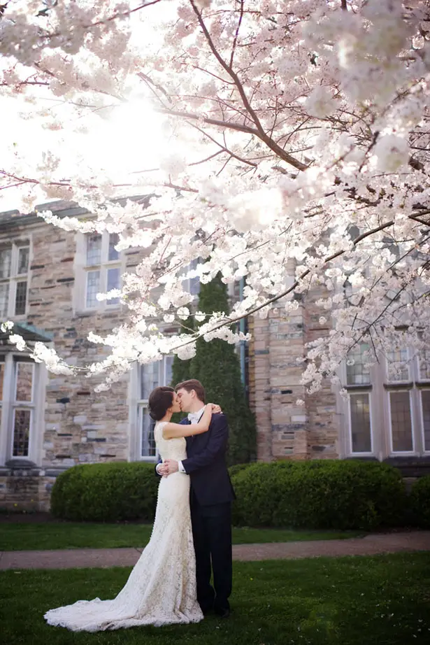 Romantic outdoor wedding picture - Justin Wright Photography