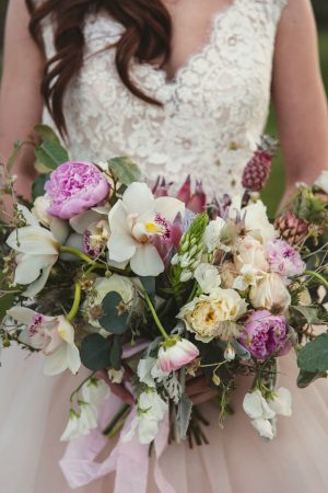 Summer Pink wedding bouquet - Emily Joanne Wedding Films & Photography