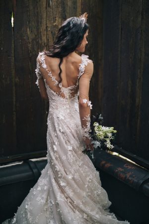 V back wedding dress -Erika Layne Photography