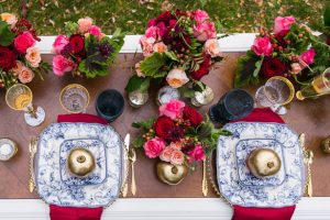 Victorian meets bohemian wedding tablescape - Cimbalik Photography