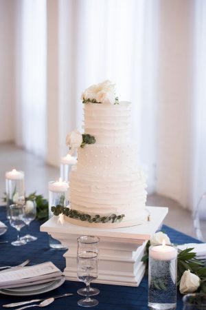 Vintage white wedding cake stand - Elizabeth Nord Photography
