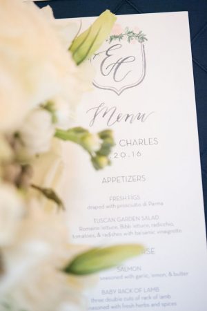 Wedding menu - Elizabeth Nord Photography