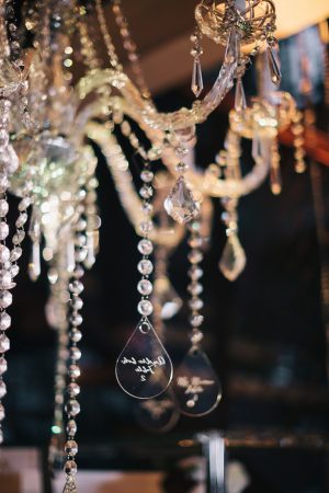 Wedding table number chandelier -Erika Layne Photography