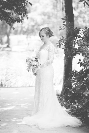 Black and white bridal photo - Corner House Photography