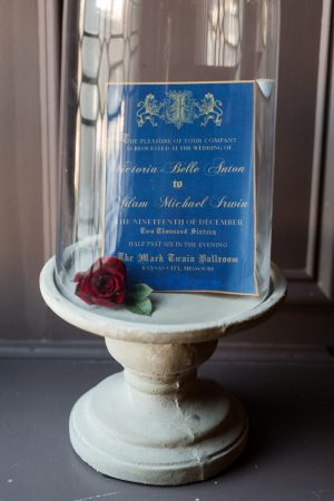 Blue wedding invitation - Melissa Sigler Photography