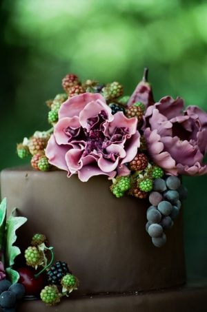Chocolate wedding cake - LLC Heather Mayer Photographers
