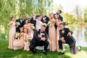 Fun wedding party picture - Katie Whitcomb Photographers