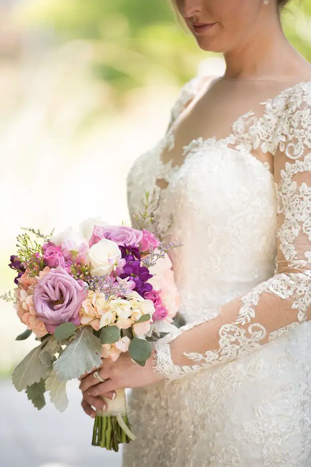 purple vintage wedding dress