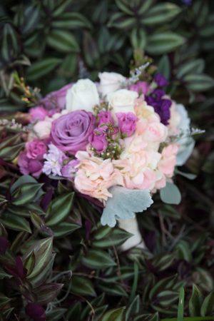 Purple wedding bouquet - Corner House Photography