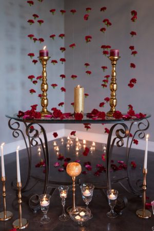 wedding carnation wall - Corner House Photography