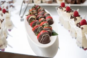 Bridal shower chocolate cover strawberries - Cary Diaz Photography