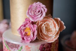 Bridal shower floral cake - Cary Diaz Photography