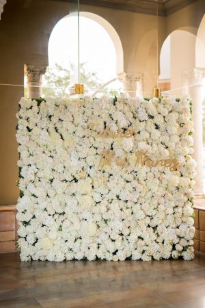 Bridal shower flower wall ideas - Cary Diaz Photography