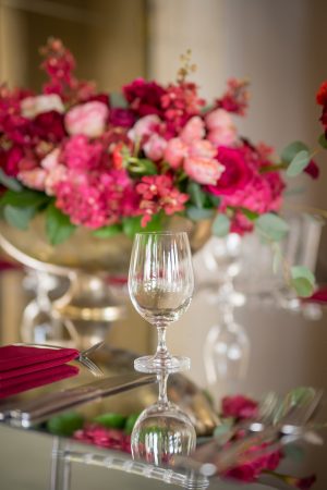 Bridal shower glass cups - Cary Diaz Photography