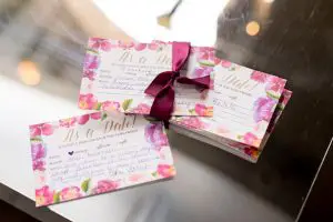 Bridal shower notes - Cary Diaz Photography
