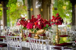 Gold and red bridal shower - Cary Diaz Photography