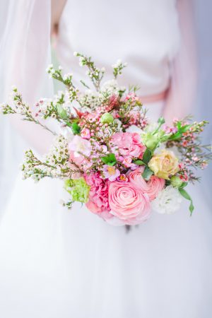 Pink wedding bouquet - Caroline Ross Photography