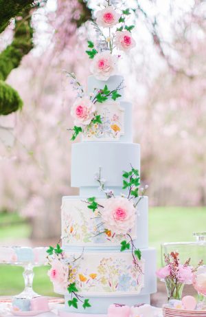 Spring Wedding Cake - Caroline Ross Photography