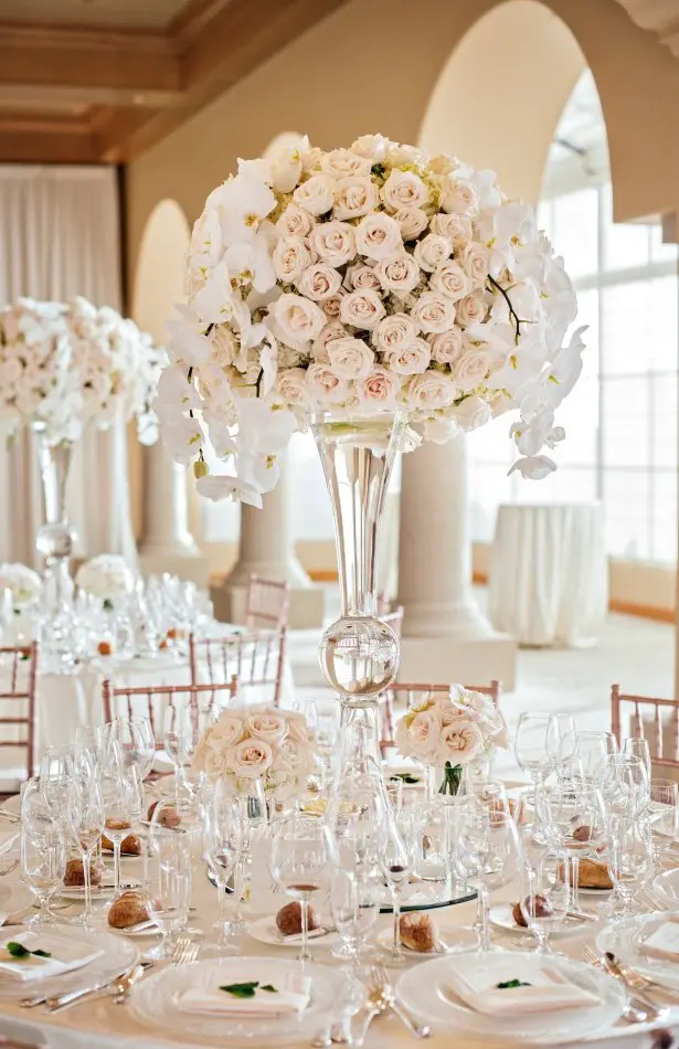 White wedding centerpieces - Graceful Elegance - Pack 5