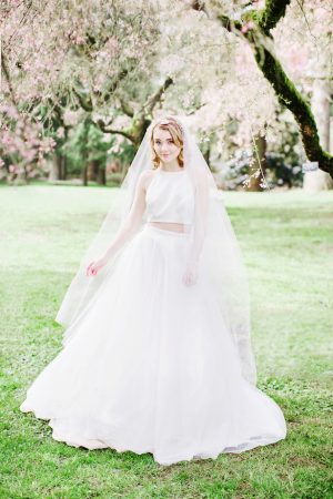 Two piece wedding dress - Caroline Ross Photography