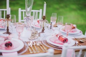Vintage wedding table-scape - Caroline Ross Photography